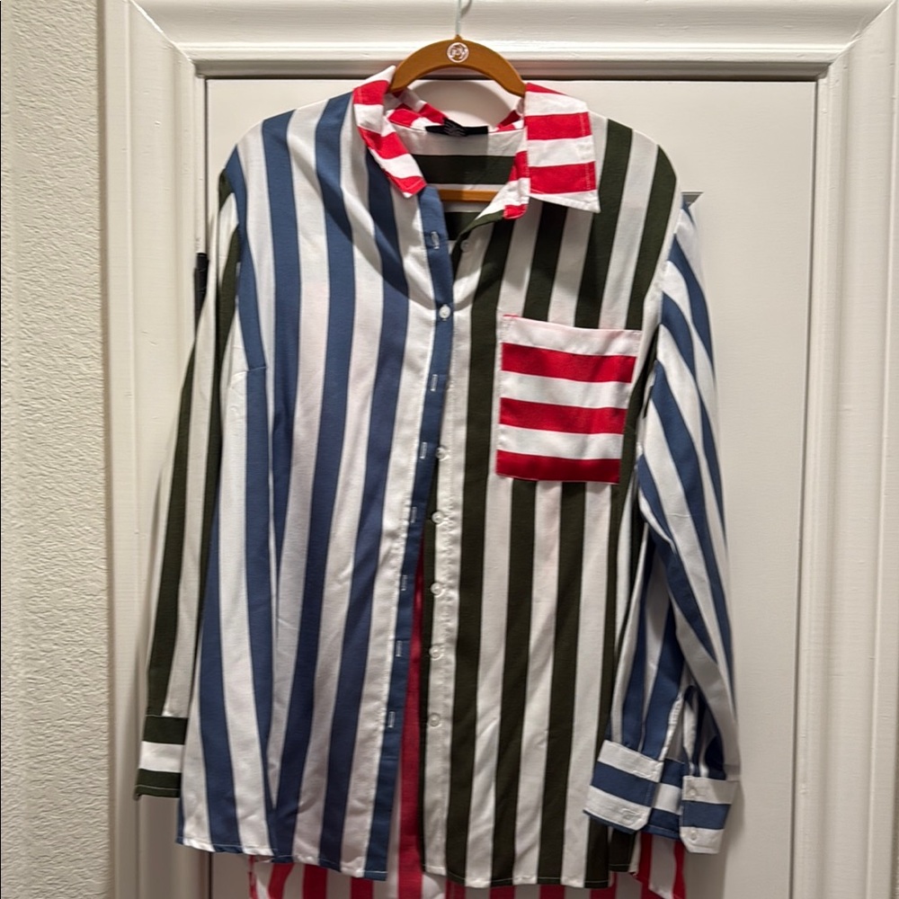 Striped Multicolor button down